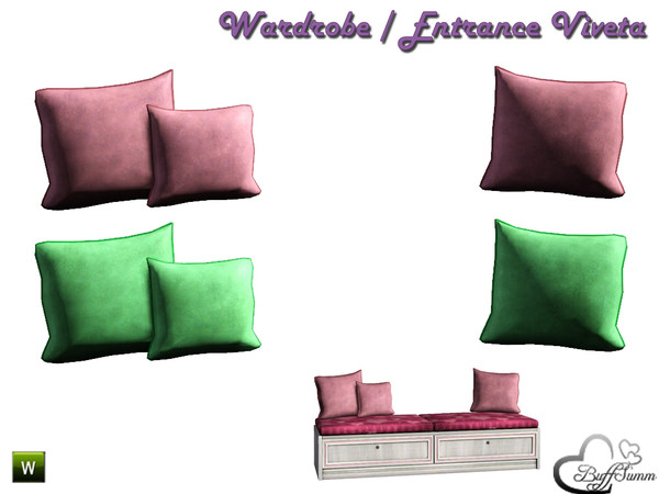 Sims 3 — Wardrobe 'Viveta' Pillows by BuffSumm — This set will bring your Sims a natural and romantic flair in their