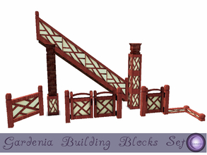 Sims 3 — Gardenia Building Set 1 by D2Diamond — Building tools to match the Gardenia Box Set. The Gardenia design