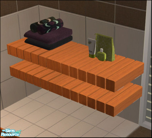 Sims 2 — Diane Bathroom - Diane Shelf by Elize-37sims — Requires University, Night life and OFB, also has a corner piece.