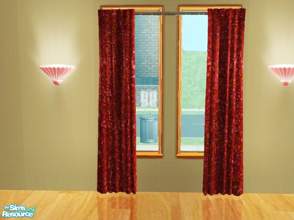 Sims 2 — Serene Living Recolor-TC52 - Drape  by MysticVelvet — 2 tile Drape straight. You will need these for the