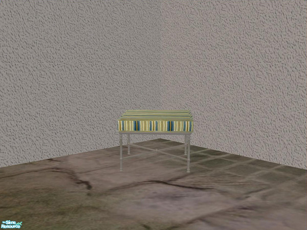 Sims 2 — PB Outdoor - recolor - Castiron white - Ottoman by ShinoKCR — 