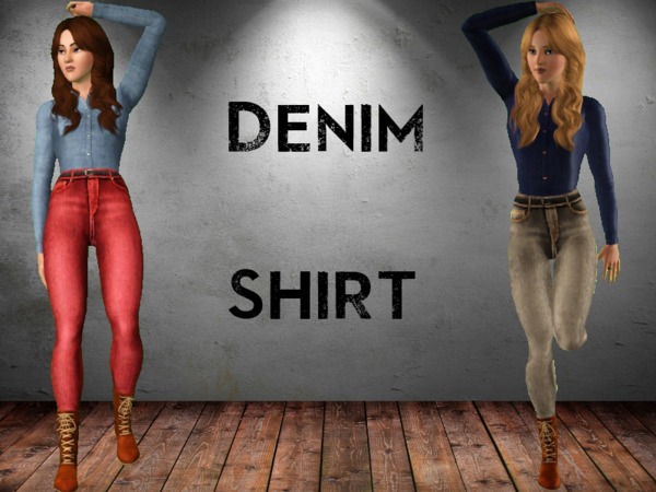 The Sims Resource - Denim Shirt
