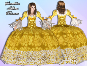 Sims 3 — Sintiklia - Dress Rococo by SintikliaSims — For YA/A female sims 3 styles 4 recolorable zones Own design and