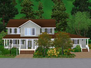 Sims 3 — Georgina (unfurnished) by dorienski — Georgina is a spacious but cosy family home with a garden full of plants