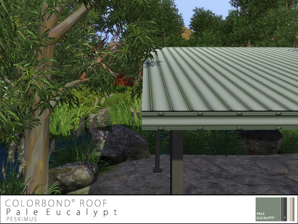 Sims 3 — Colorbond Roof - Pale Eucalypt by peskimus — The strongest of all tin roofs to survive any weather; rain, hail