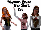 Sims 3 — Pokemon Eevee Trio Shirt Set! by delibird04262 — In this set, it features 3 different shirts with 3 different
