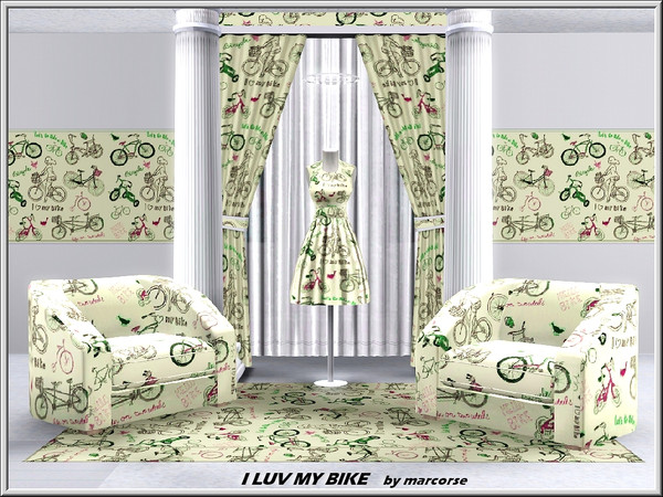 Sims 3 — I Luv My Bike_marcorse by marcorse — Themed pattern: bicycle design for girls