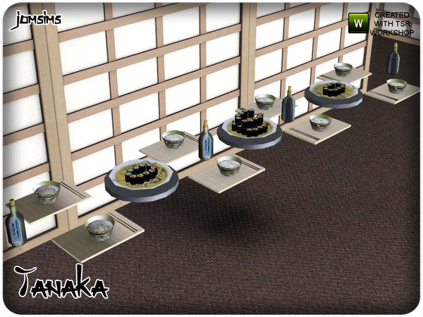 Sims 3 — tanaka for 2 tables set deco dining by jomsims — tanaka for 2 tables set deco dining