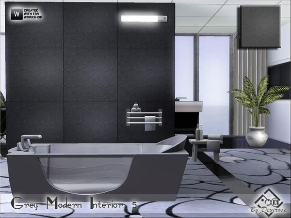 Sims 3 — Grey Modern Interior 5 by Devirose — Ideal for modern and minimalist interior, .Base game compatible, no need