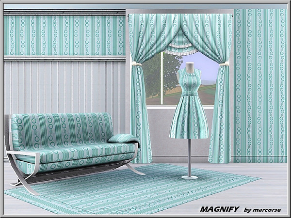Sims 3 — Magnify_marcorse by marcorse — Geometric pattern: vertical design with stripes and magnifying glass motifs.