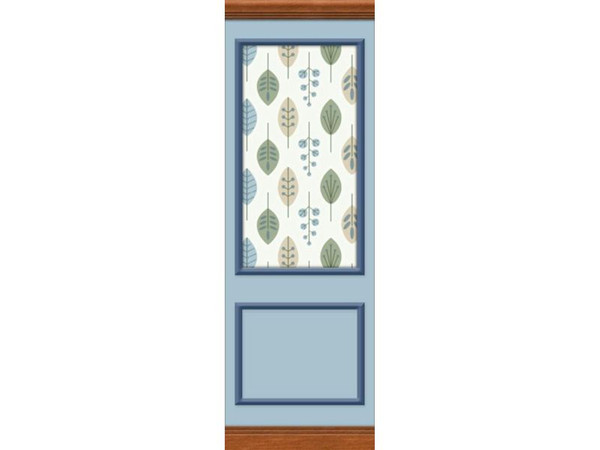 Sims 2 — Bohemian Blue Wall 1-02 by Helena — Made to match to original Bohemian wall in blue, which came with TS2 EP