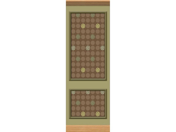 Sims 2 — Bohemian Olive Wall 1-03 by Helena — Made to match to original Bohemian wall in olive, which came with TS2 EP