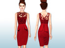 Sims 3 — Lace dress elegance by espiral2 — Hi That's my first design. Dress with lace on top and flounce on hips :) One