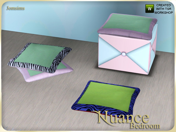 Sims 3 — nuance cushion deco 1 for floor or table by jomsims — nuance cushion deco 1 for floor or table