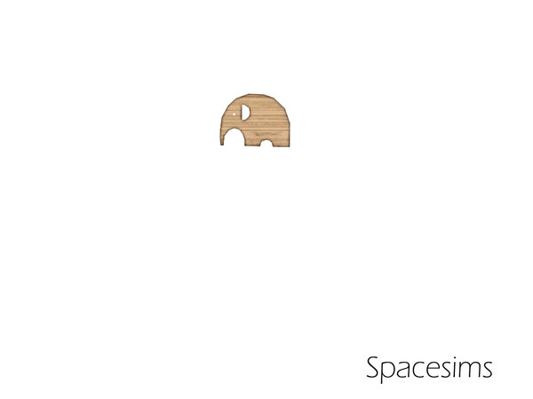 Sims 3 — Faye nursery - Wall decoration by spacesims — A cute elephant wall decoration for kids' rooms.