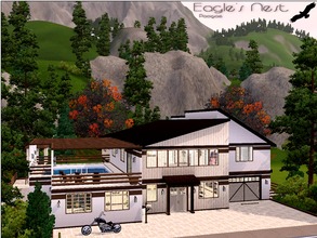 Sims 3 — Eagle's Nest by Paogae — A cozy, woody and warm house for a family with children, 30x30 lot, on two stories.