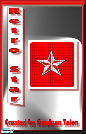 Sims 2 — Retro Star Walls & Floors - Retro Star White Floor.sims2pack by Cerulean Talon — A splash of retro, but ever