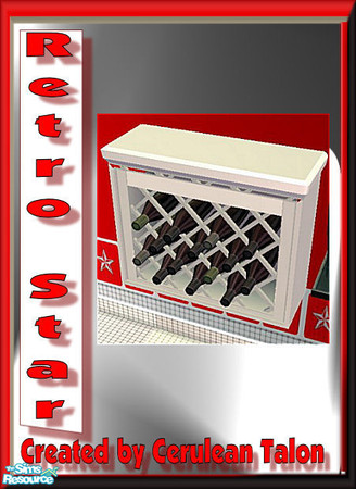 Sims 2 — Retro Star Kitchen/Dining - Juice Rack by Cerulean Talon — A splash of retro, but ever so modern elements is