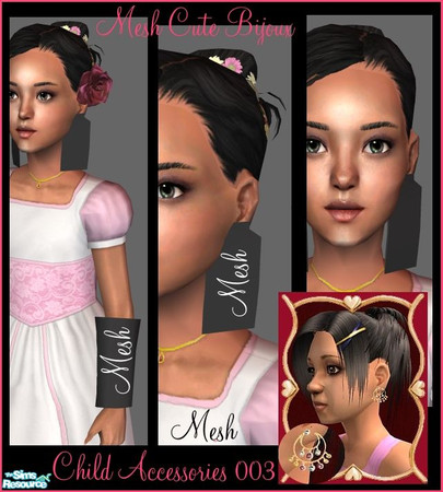 Sims 2 — Jewelry Mesh for Girls by Lianaa by Lianaa — Jewelry Mesh for Girls by Lianaa - earrings and bracelet
