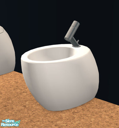 Sims 2 — Lumeo Bathroom - Bidet by Murano — A white bidet for washing your Sims' feet. It's actually only decoration.