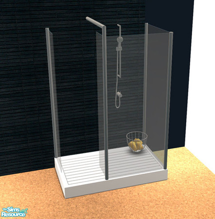 Sims 2 — Lumeo Bathroom - Shower Recolor by Murano — Contemporary shower with some sponges.