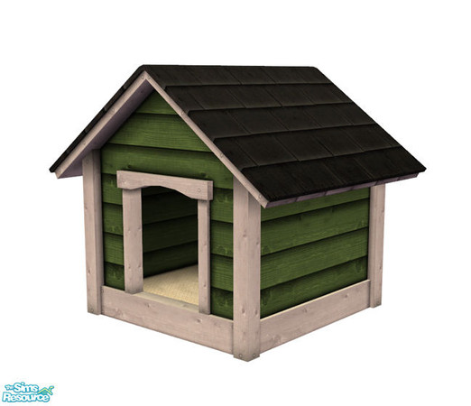 Sims 2 — Dog House - Green Recolor by Murano — Green dog house for your dogs and puppies!