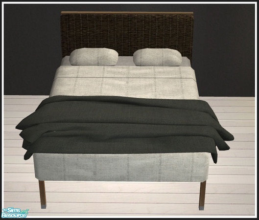 Sims 2 — Cosy sleeping black & beige - throw 2 by mirake — 