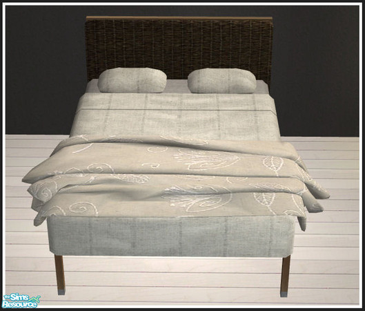 Sims 2 — Cosy sleeping black & beige - throw 1  by mirake — 