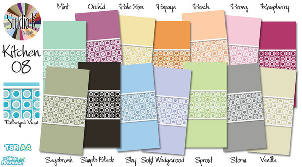 Sims 2 — Studio K Kitchen 08_02 by StudioKhagerks — 15-28 of 28 colors. Can be found under Paint and can be purchased for