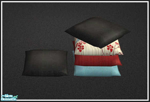 Sims 2 — Cosy sleeping flowery red - pillow 4 by mirake — 
