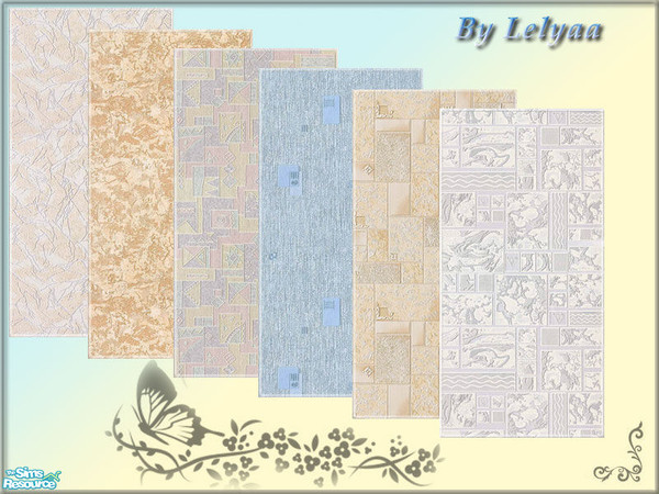 Sims 2 — "LS" Wall Set 1 by lelyaa — It's my first creation. This set included 6 nice walls. Hope. you'll like