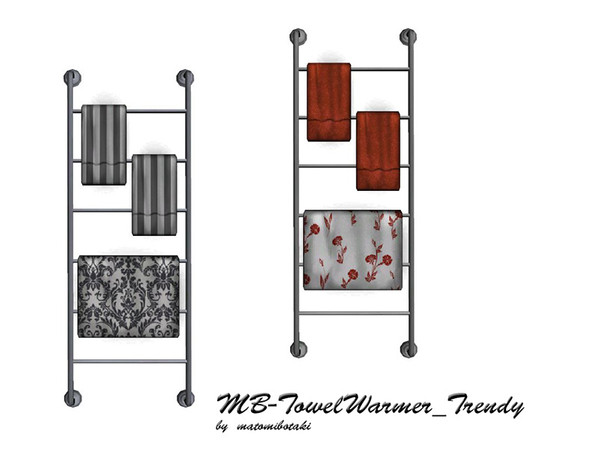 Sims 3 — MB-TowelWarmer_Trendy by matomibotaki — MB-TowelWarmer_Trendy, new towel rag mesh with 3 recolorable areas and 2