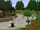 Sims 3 — Summer Park by romrom3 — Fabulous city park featuring an area for sports as well as a covered gazebo for