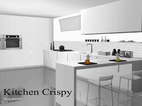 Sims 3 — Kitchen Crispy by ShinoKCR — Modern Kitchen in crispy white and with a focus on small decor objects. The decor