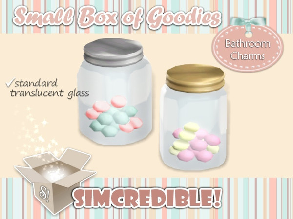 Sims 3 — Bathroom Charms - Cotton Balls by SIMcredible! — It's SIMcredible! Small box of goodies #2 - Your lovely source