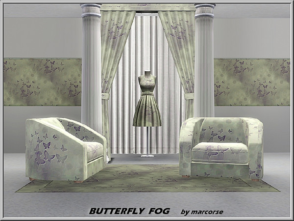 Sims 3 — Butterfly Fog_marcorse by marcorse — Themed pattern: flights of butterflies shrouded in fog.