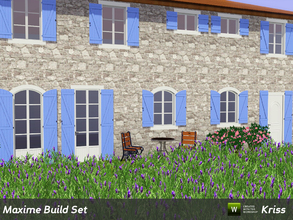 Sims 3 — Maxime Build Set by Kriss — A large build set inspired by Provence with its lavender fields, olive trees, and
