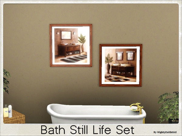 Sims 3 —  Bath Still Life Set by mightyfaithgirl — Enhance your Sims bathrooms with this pair of paintings depicting