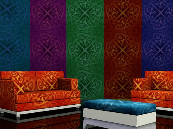 Sims 3 — Multi color flower fabric 2 by TrudieOpp — Multi color flower fabric 2