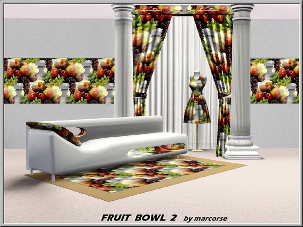 Sims 3 — Fruitbowl2_marcorse by marcorse — Footed fruitbowl with a selection of fresh fruits for your Tuscan villa