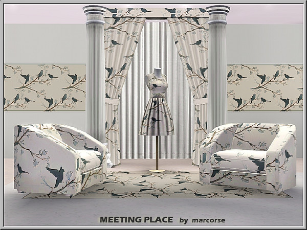 Sims 3 — Meetingplace_marcorse by marcorse — Themed pattern: three birds and their treetop meeting place