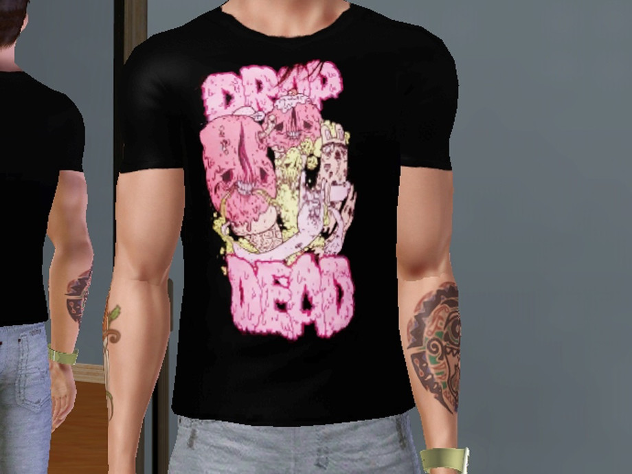 The Sims Resource - Drop Dead T-Shirt