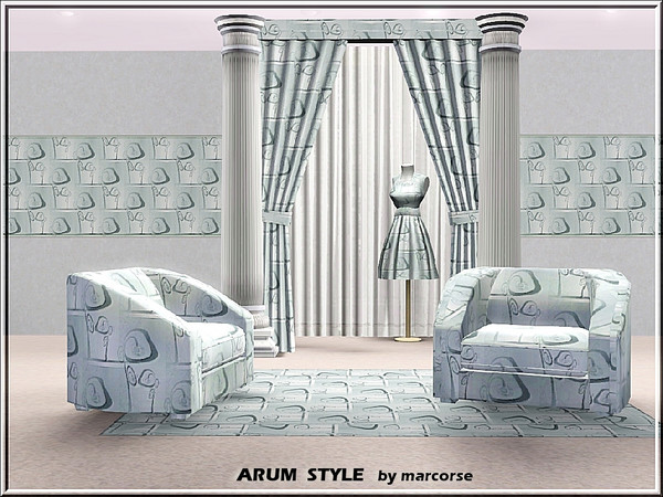 Sims 3 — Arum Style_marcorse by marcorse — Abstract pattern: stylised arum lilies in an abstract design