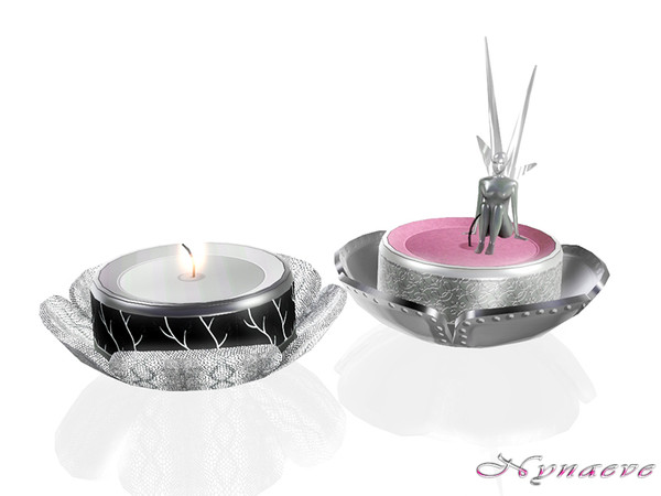 Sims 3 — Ferrie Flower Candle - Small by NynaeveDesign — Light up your night with these flower candles. ** Place the tiny