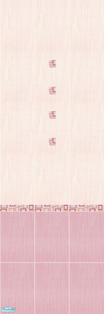 Sims 2 — Melodia Rose Wall 5 by triss — Tiles in light, pastel colours. Perfect to give your Sims' houses a nice, calming
