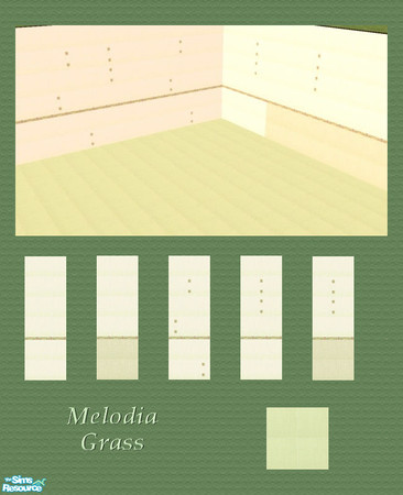 Sims 2 — Melodia Grass Set by triss — Set of tiles in light, pastel colours. Perfect to give your Sims' houses a nice,