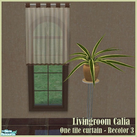 Sims 2 — S2S LivingRoom Calia - Curtain 1tile recolor No.3 by sims2sisters — 