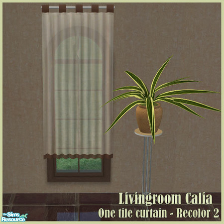 Sims 2 — S2S LivingRoom Calia - Curtain 1tile recolor No.2 by sims2sisters — 