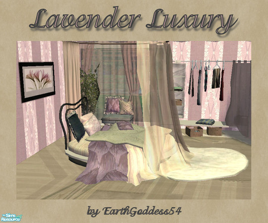 Sims 2 — Lavender Luxury by EarthGoddess54 — A beautiful bedroom made on request for supermom. This is a recolor of the