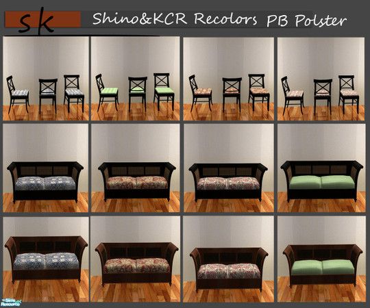 Sims 2 — Potterybarn Diningroom - recolor - Polstery by ShinoKCR — recolors for the polstery of of the loveseat and the